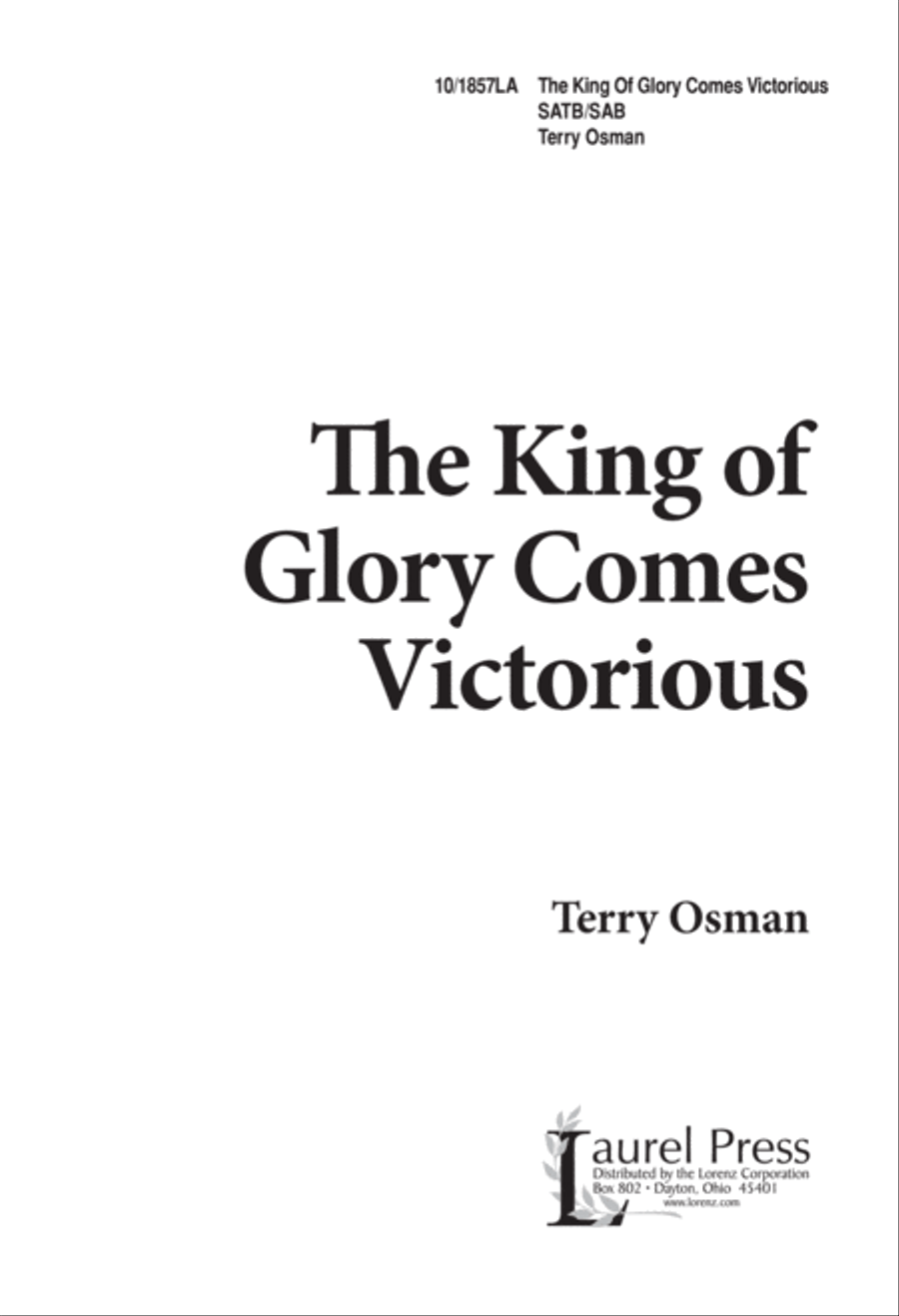 The King of Glory Comes Victorious 4-Part scores gallery preview page 1