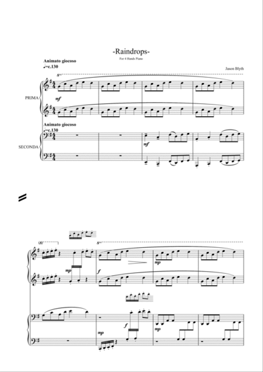 Raindrops Piano scores gallery preview page 2