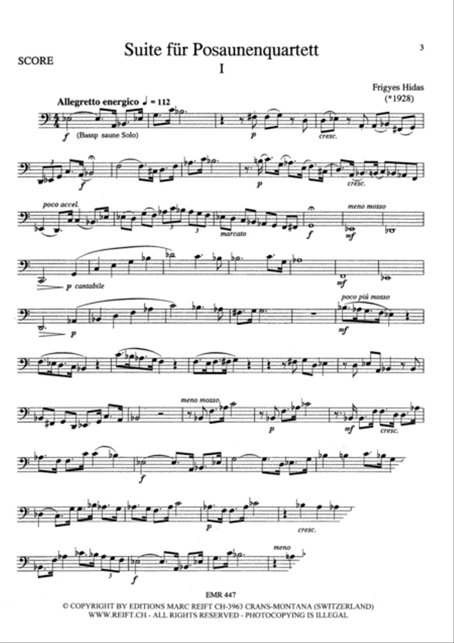 Suite fur Posaunenquartett Trombone Quartet scores gallery preview page 3