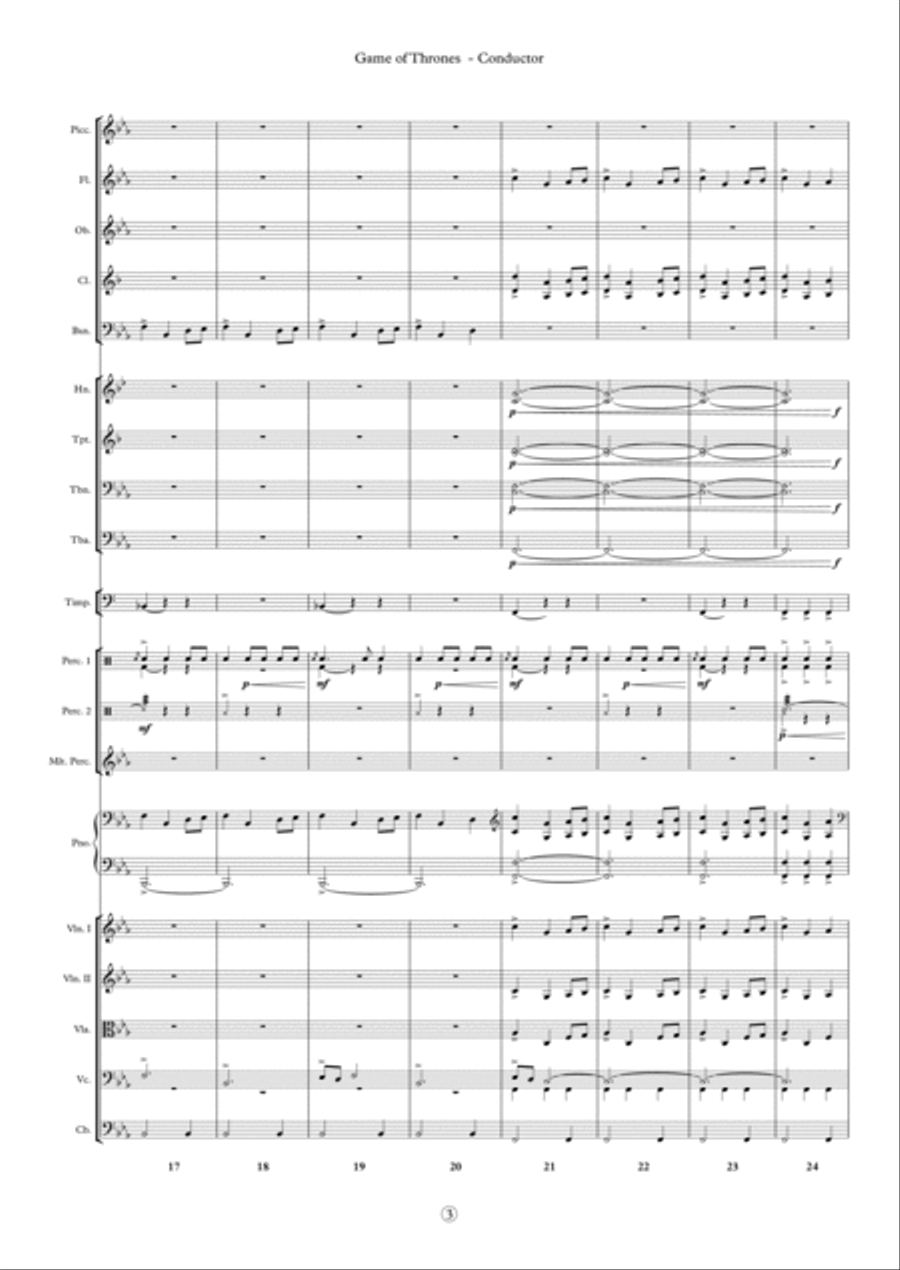 Game Of Thrones Full Orchestra scores gallery preview page 3