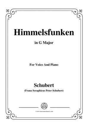 Schubert-Himmelsfunken,in G Major,for Voice and Piano
