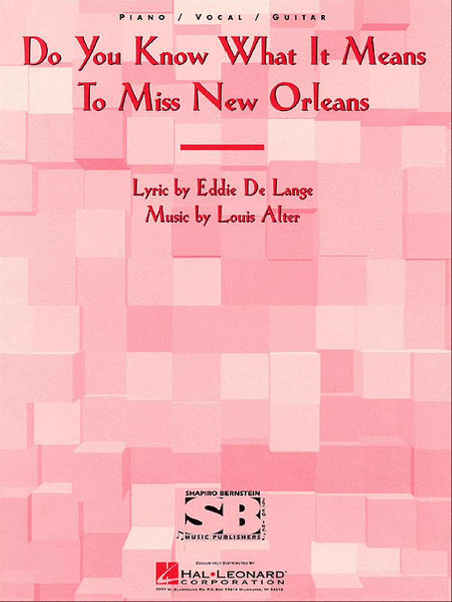 Do You Know What It Means to Miss New Orleans Piano, Vocal, Guitar scores gallery preview page 1