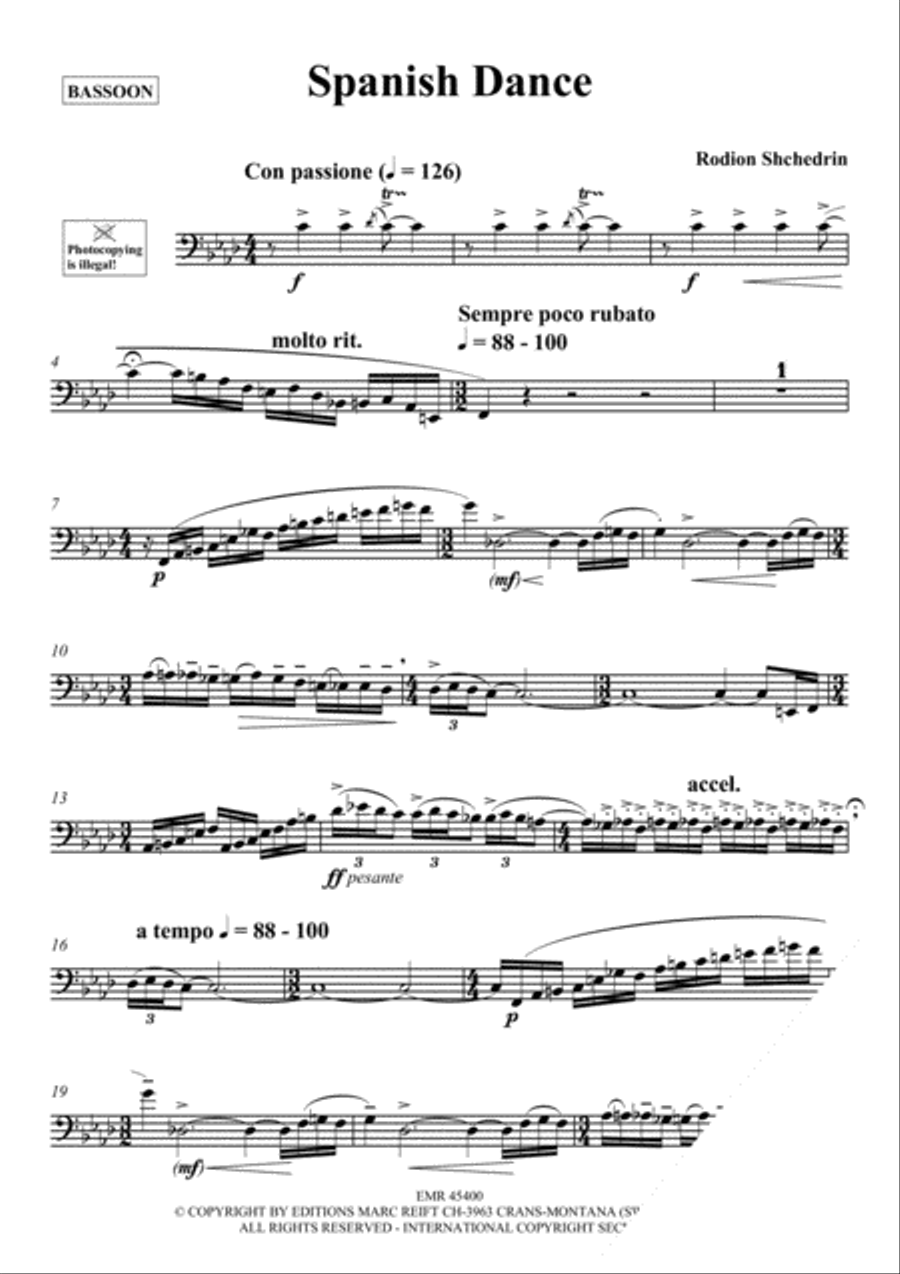 Spanish Dance Bassoon Solo scores gallery preview page 3