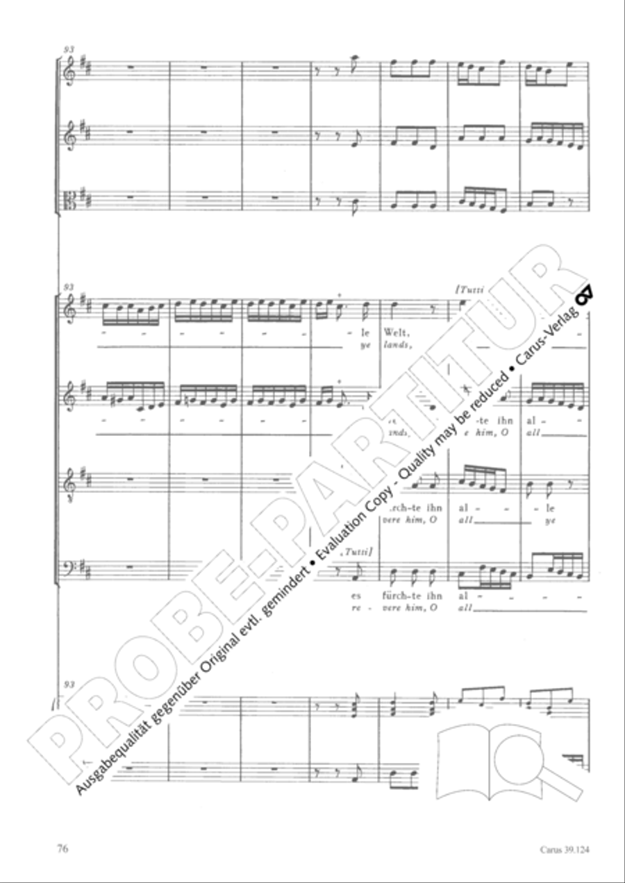 Sing to the Lord a new song (Singet dem Herrn ein neues Lied) 4-Part scores gallery preview page 77