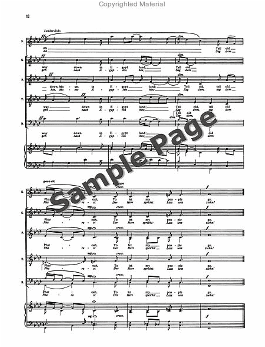 5 Negro Spirituals SSAATTBB scores gallery preview page 15