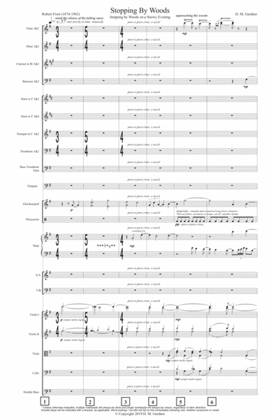 Stopping by Woods (Robert Frost) – FULL SCORE (FULL ORCH) image number null