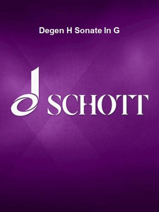 Degen H Sonate In G