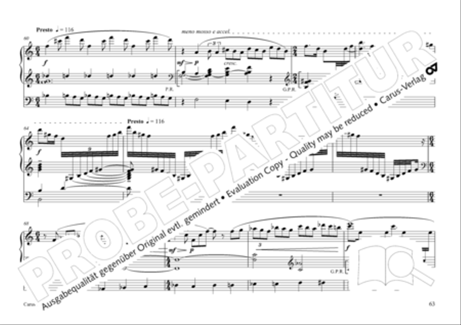 Tournemire: Funf Improvisationen fur Orgel solo Organ Solo scores gallery preview page 63
