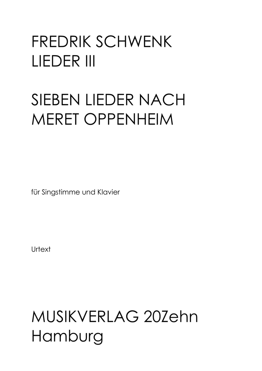 Lieder nach Meret Oppenheim Voice scores gallery preview page 1