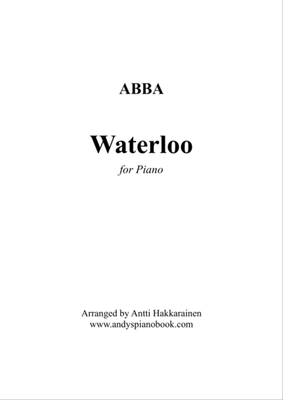 Waterloo Piano Solo scores gallery preview page 1