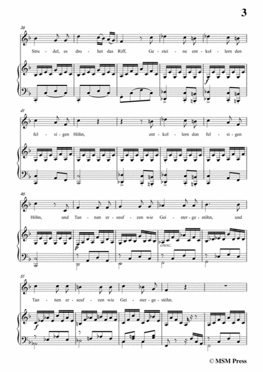 Schubert-Der Schiffer,Op.21 No.2,in F Major,for Voice&Piano image number null