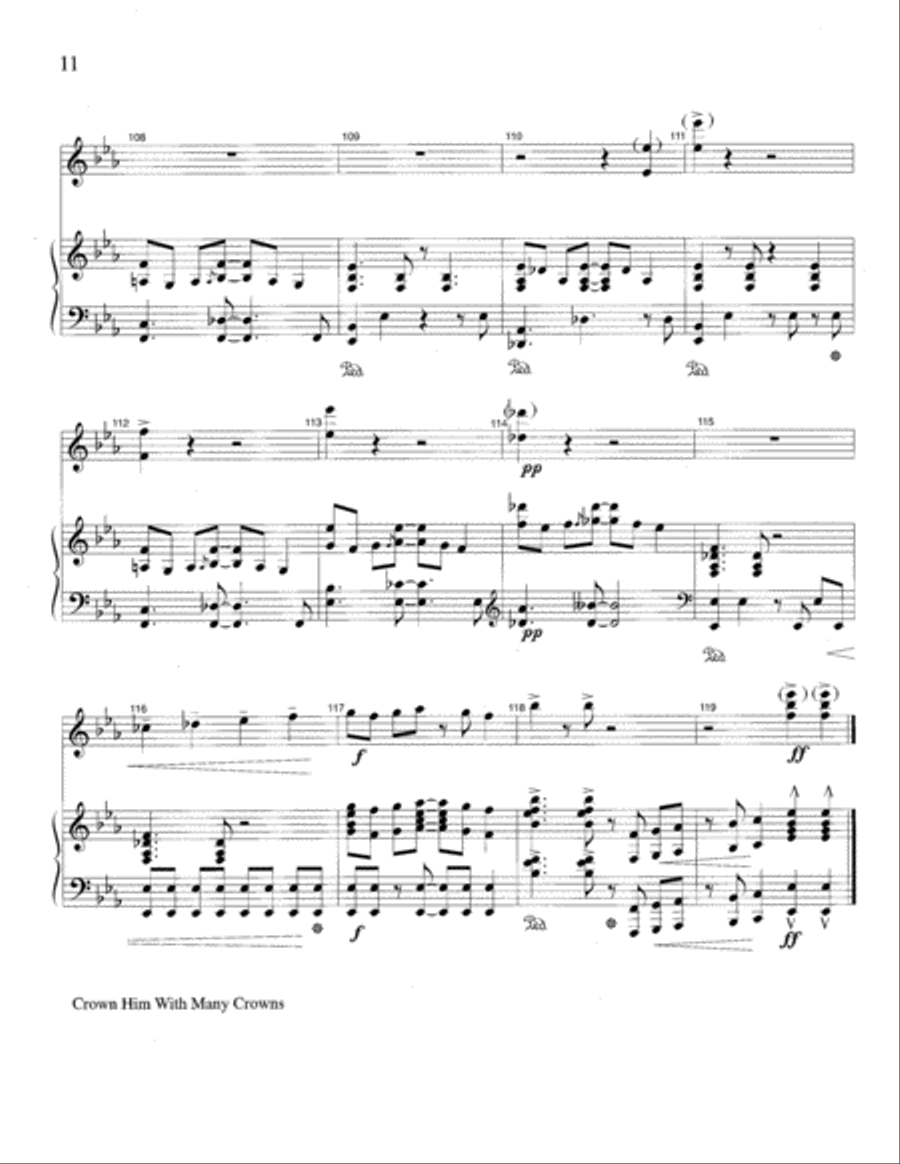 Crown Him with Many Crowns Percussion scores gallery preview page 24