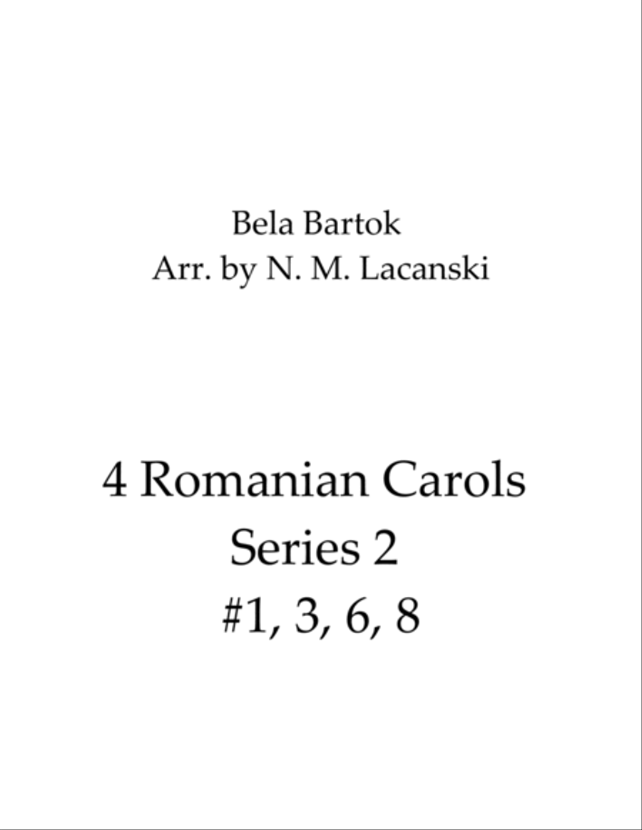 4 Romanian Carols Series 2 #1, 3, 6, 8 String Trio scores gallery preview page 1