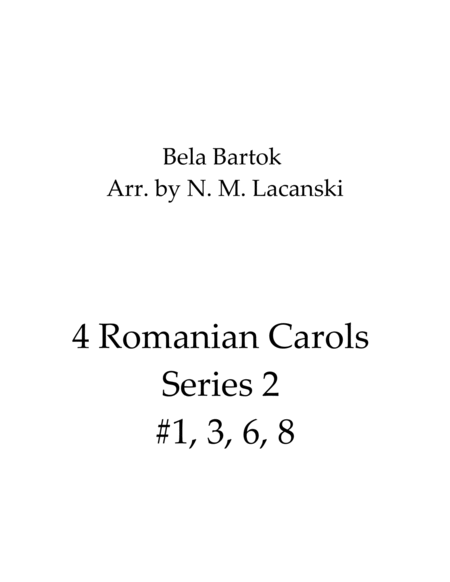 4 Romanian Carols Series 2 #1, 3, 6, 8 image number null