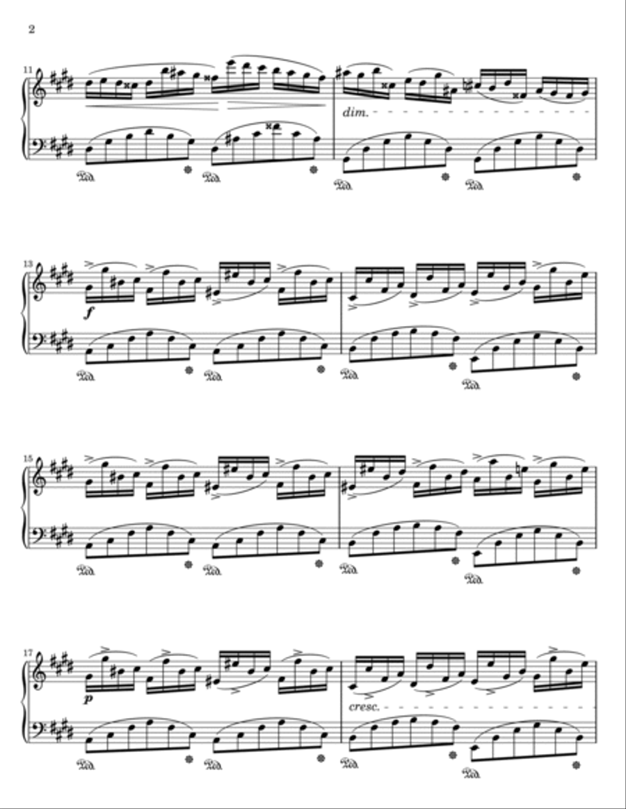 Chopin- Fantaisie Impromptu in C sharp minor Op. 66 Piano Solo scores gallery preview page 2