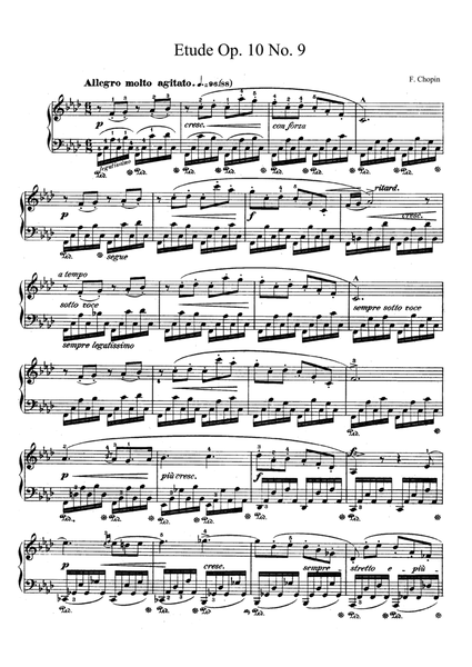 Chopin Etude Op. 10 No. 9 in F Minor