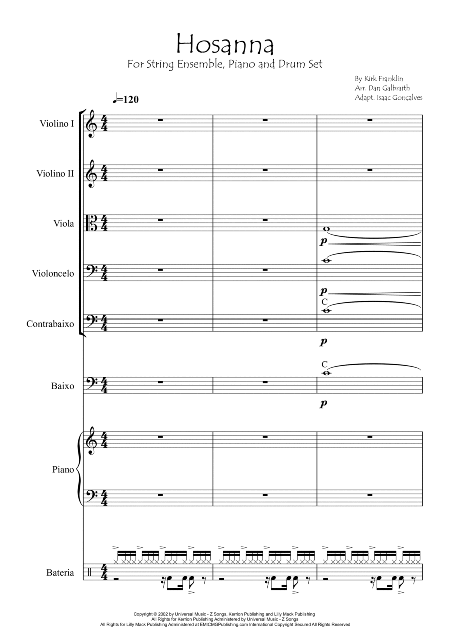 Hosanna Small Ensemble scores gallery preview page 1