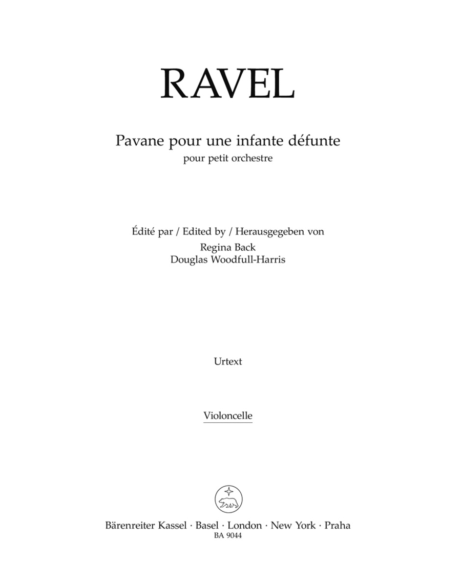 Pavane pour une infante defunte for small Orchestra