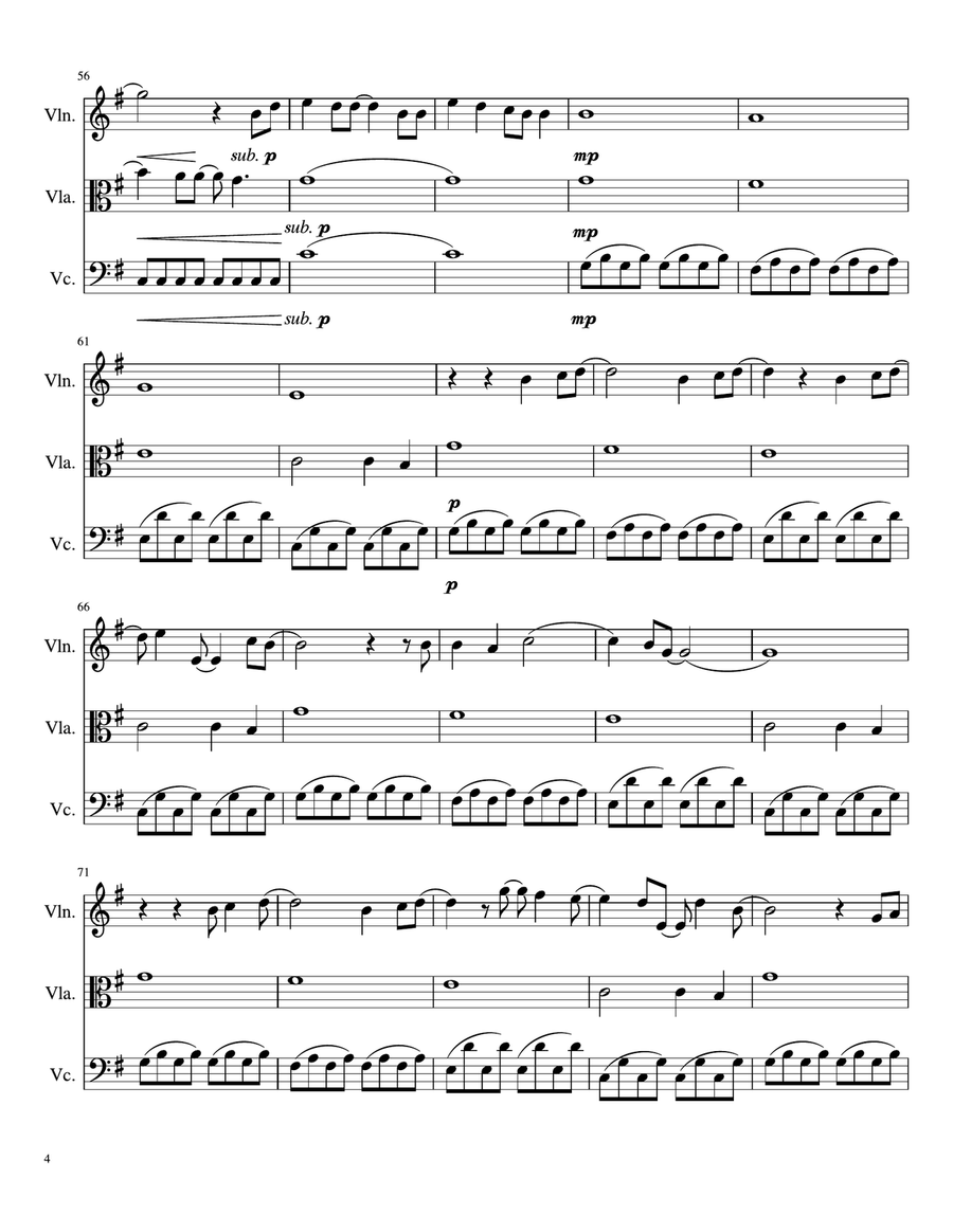 A Million Dreams A Million Dreams String Trio scores gallery preview page 4