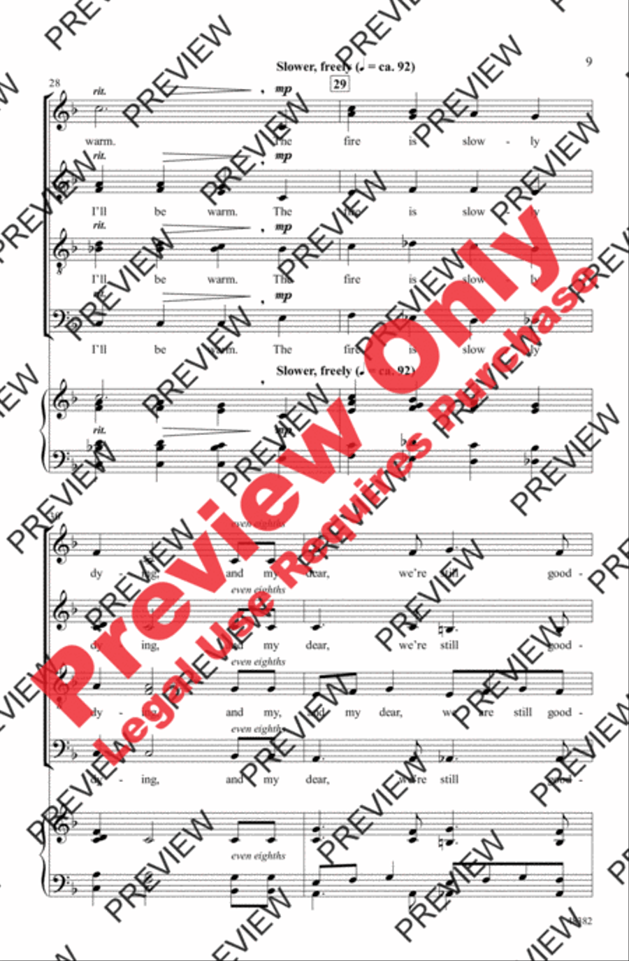 Let It Snow! Let It Snow! Let It Snow! 4-Part scores gallery preview page 9