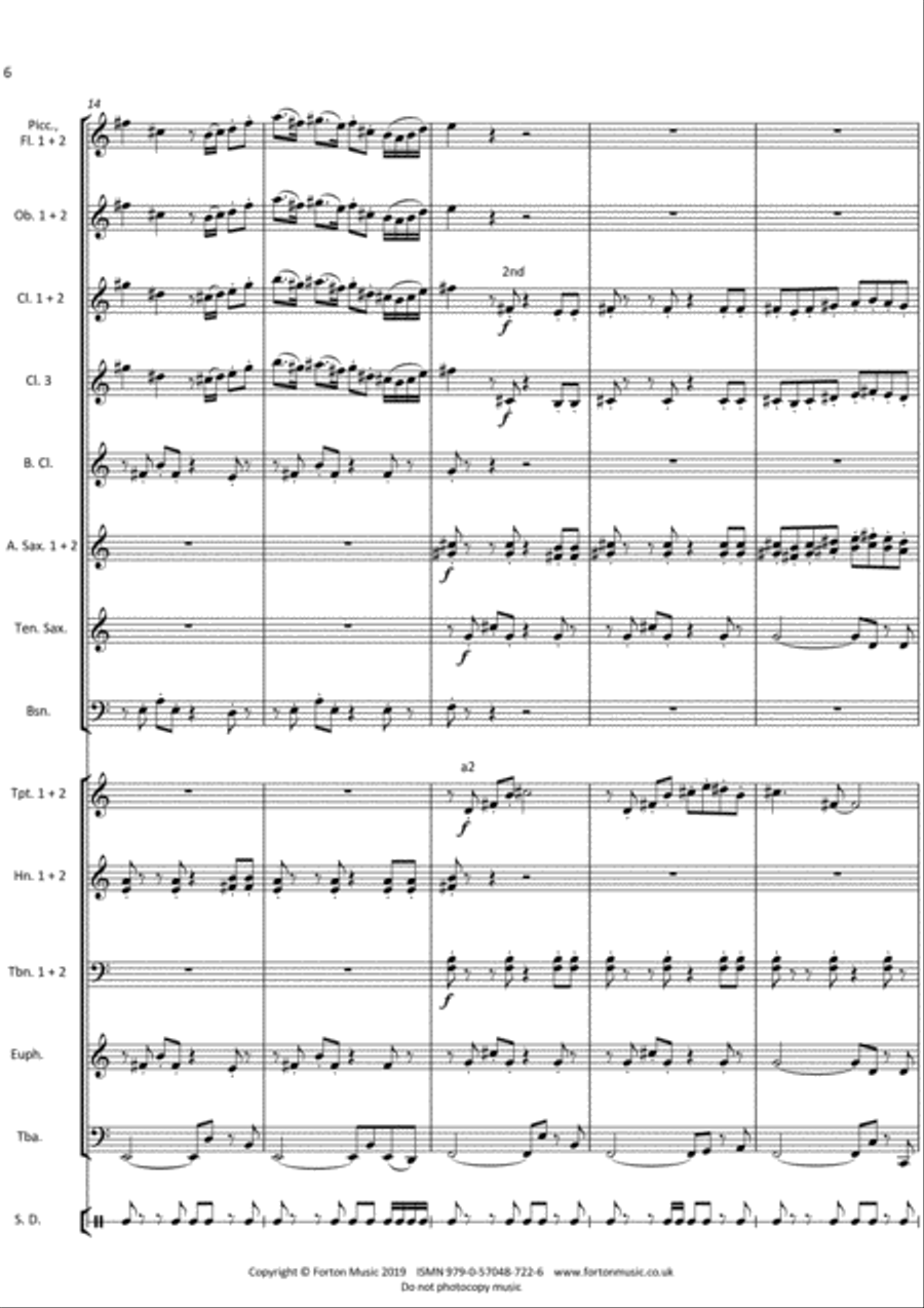 Huddersfield Overture Concert Band scores gallery preview page 6