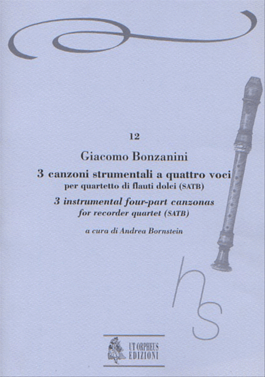 3 Instrumental four-part Canzonas (Venezia 1616) for Recorder Quartet (SATB) 4-Part scores gallery preview page 1