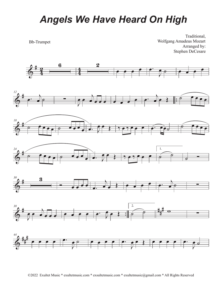 Christmas Around The World (Duet for Bb-Trumpet and French Horn) Brass Duet scores gallery preview page 6