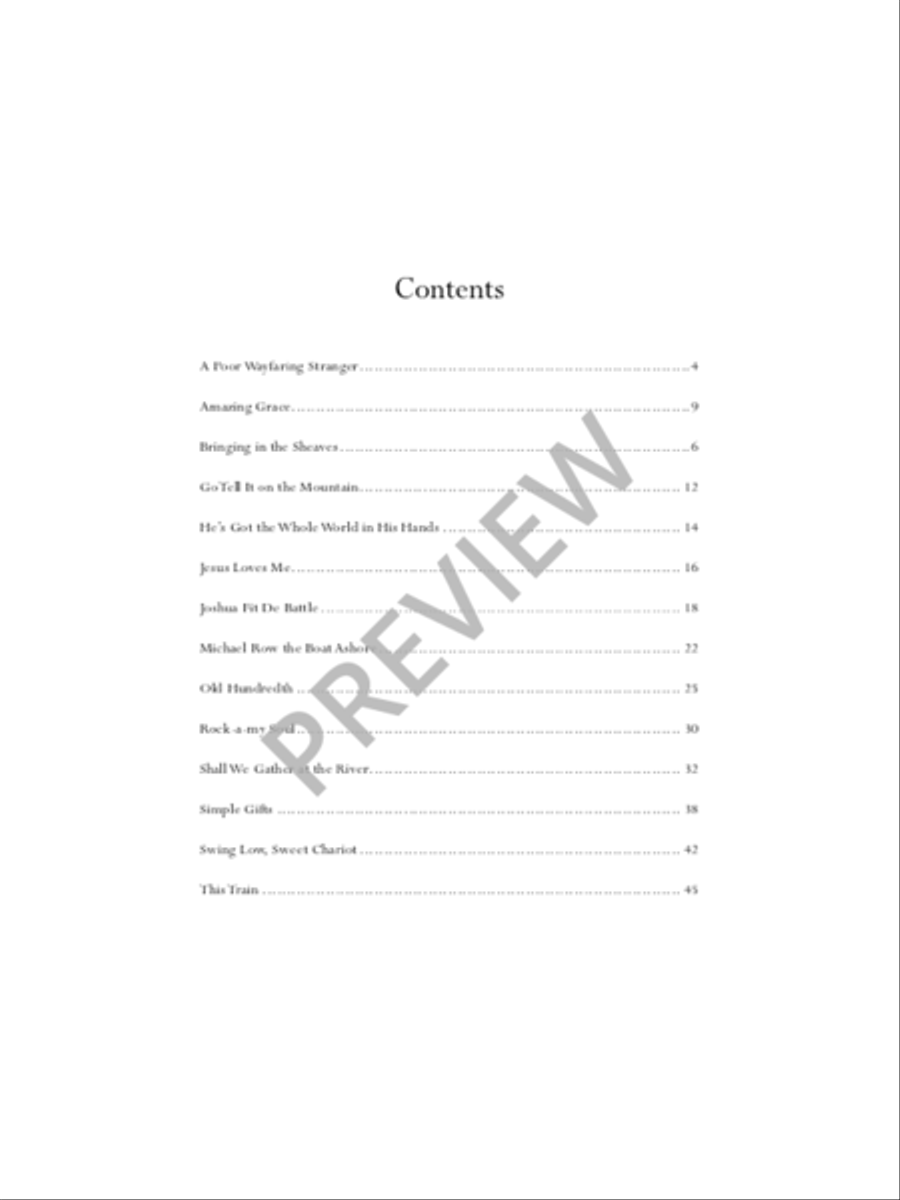Fourteen American Spirituals and Hymns Piano Solo scores gallery preview page 5