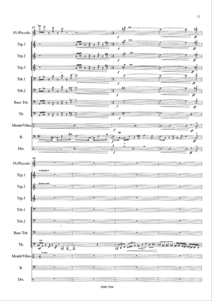 Jazzy Brass Fantasy Brass Ensemble scores gallery preview page 11