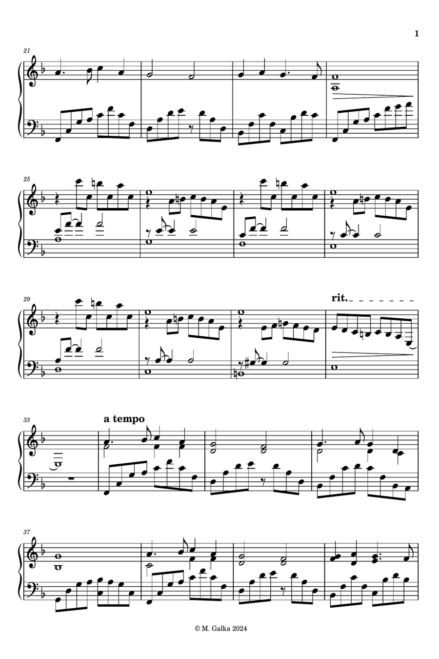In The Bleak Midwinter Piano Solo scores gallery preview page 2