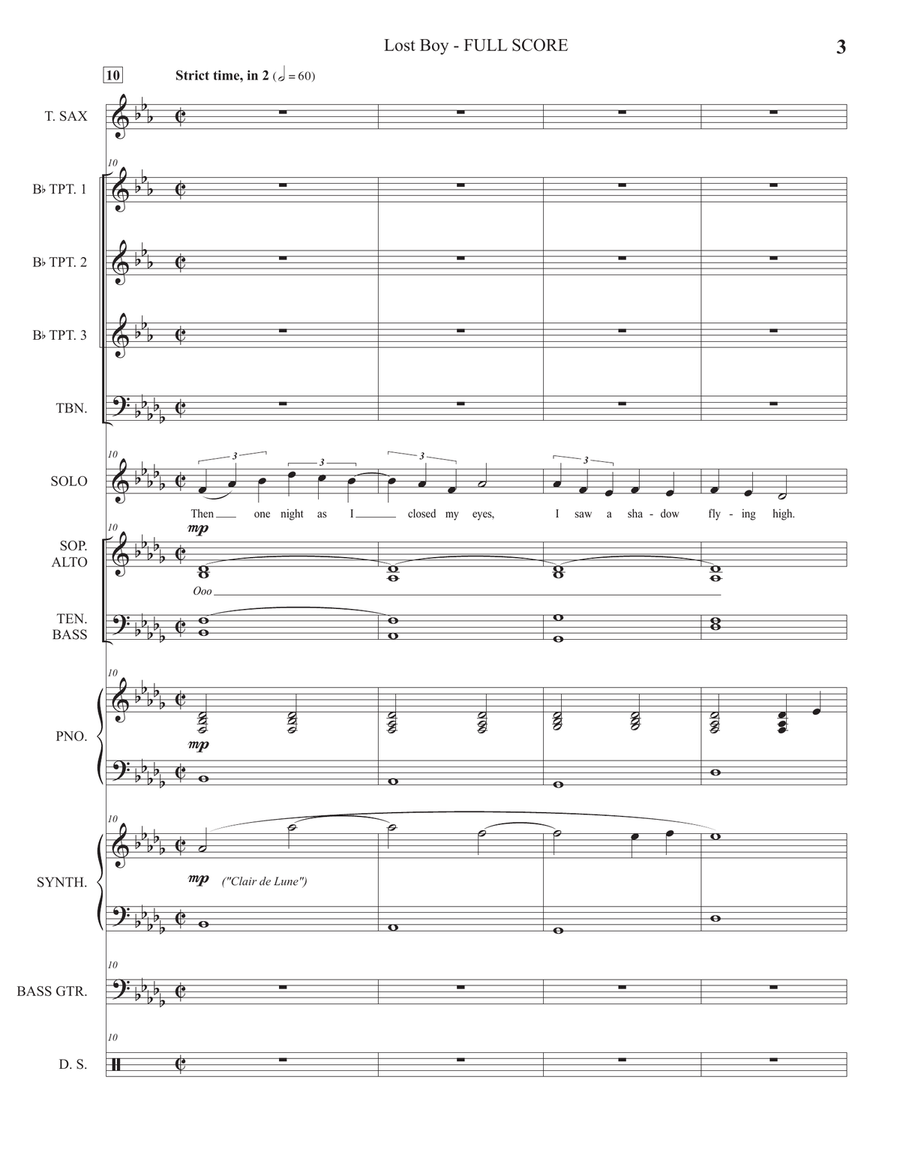 Lost Boy Large Ensemble scores gallery preview page 6