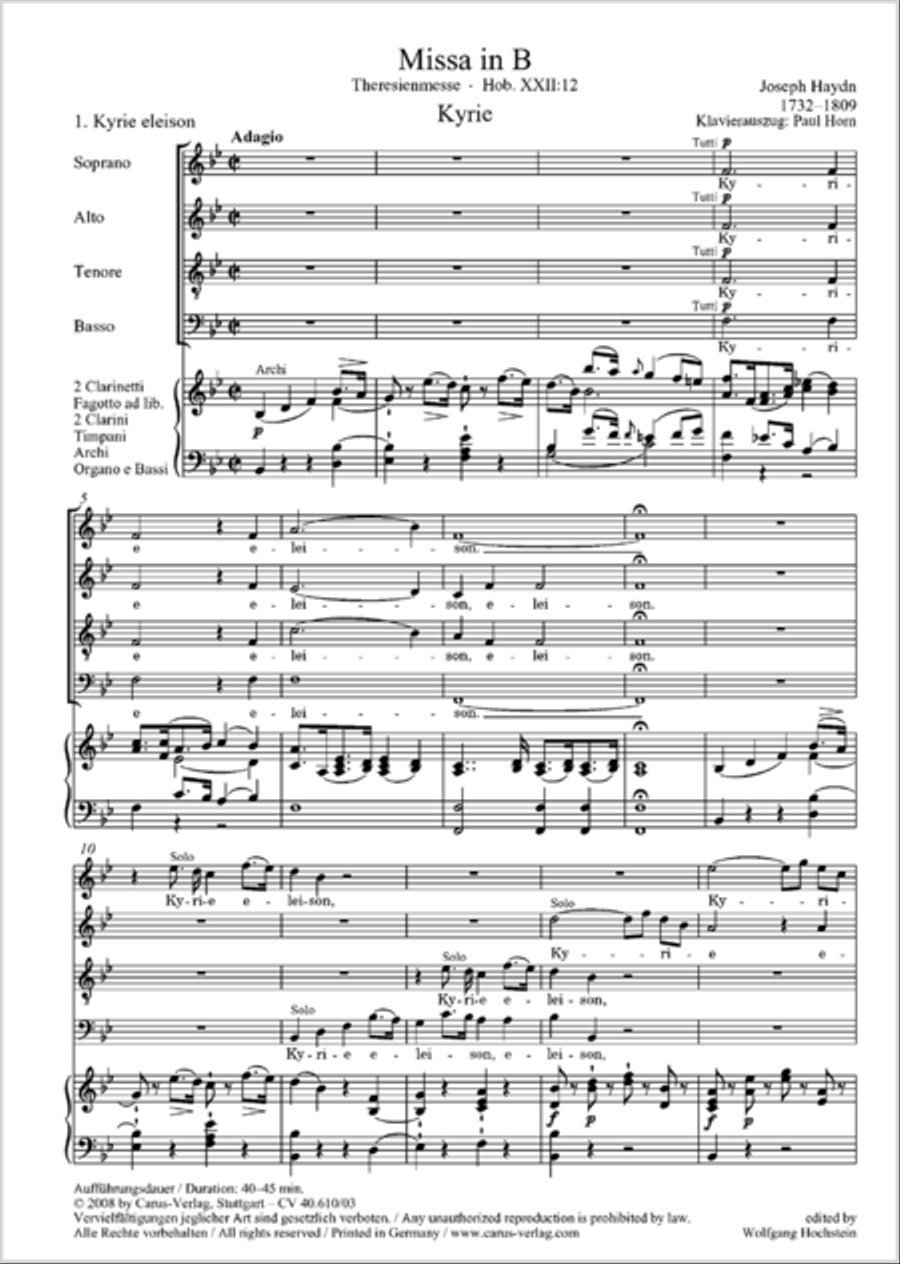Theresienmesse in B 4-Part scores gallery preview page 82