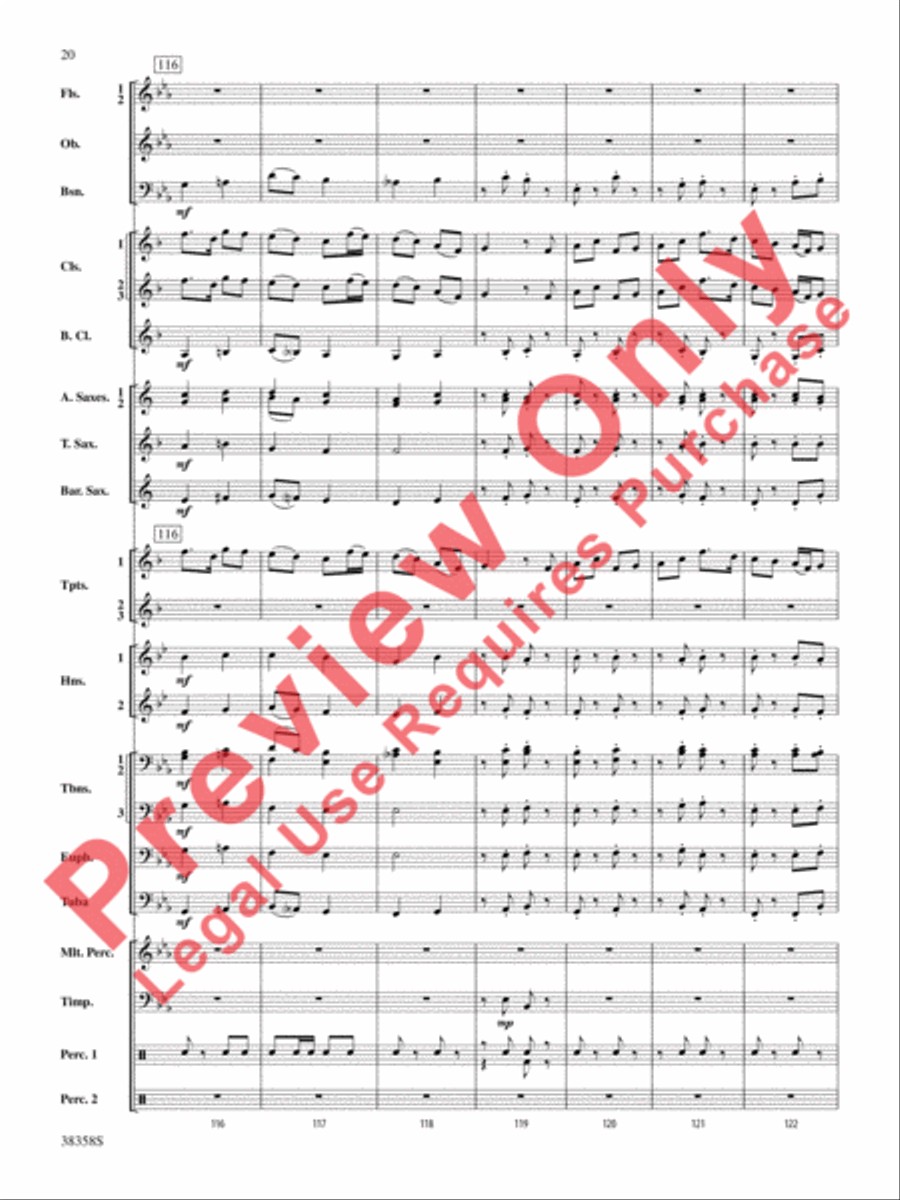 Folksongs from the Eastern Counties Concert Band scores gallery preview page 21
