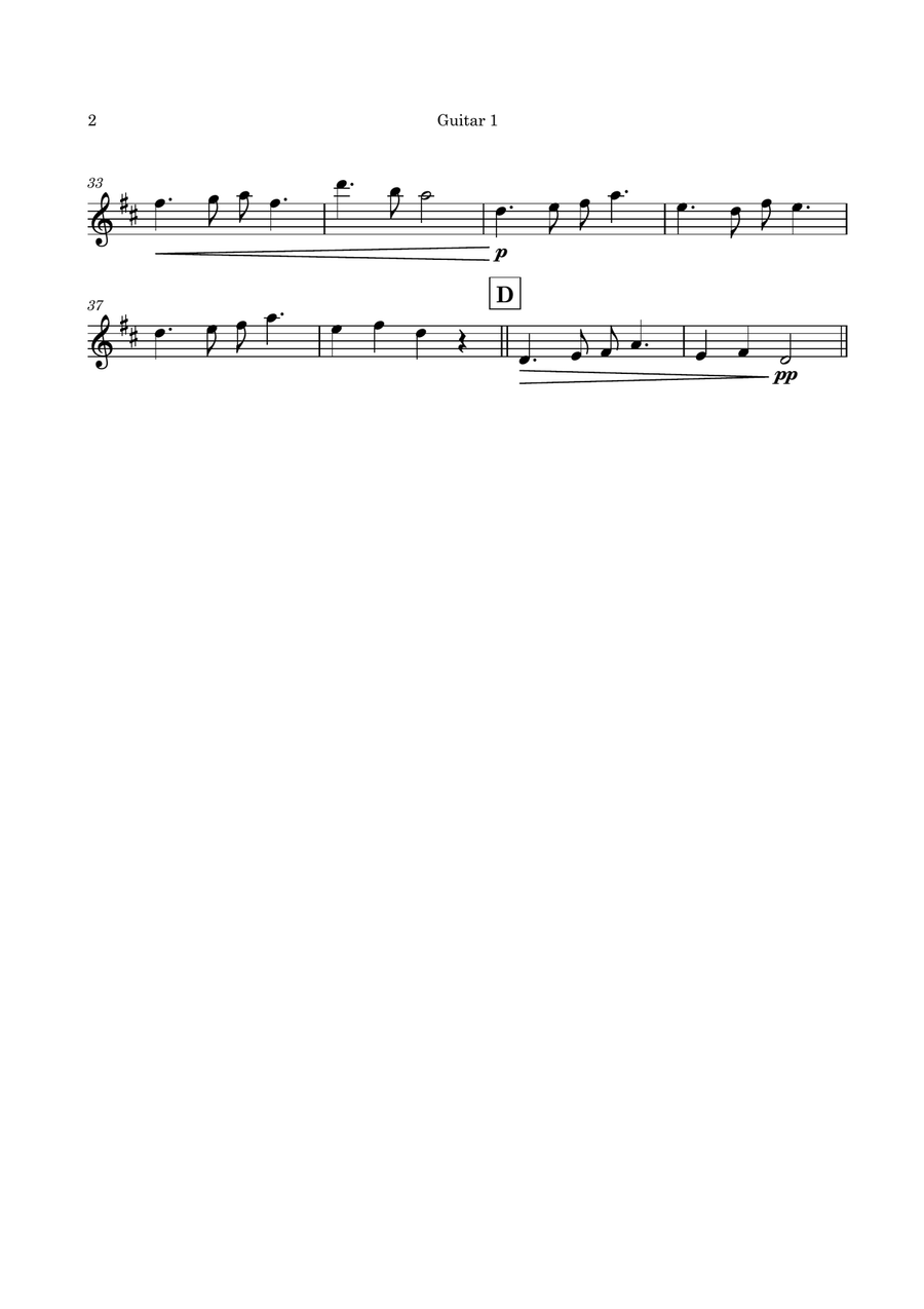 Suo Gân - Welsh Lullaby - 3 guitars/large ensemble Large Ensemble scores gallery preview page 5