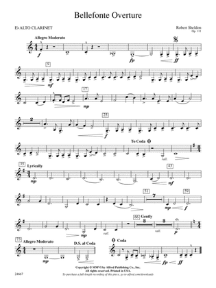 Bellefonte Overture: E-flat Alto Clarinet