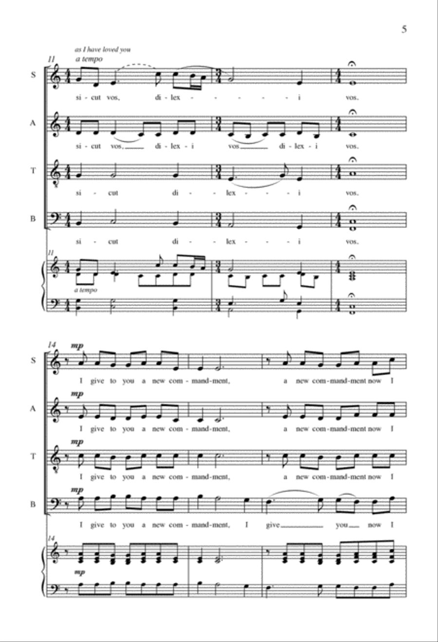 A New Commandment 4-Part scores gallery preview page 3