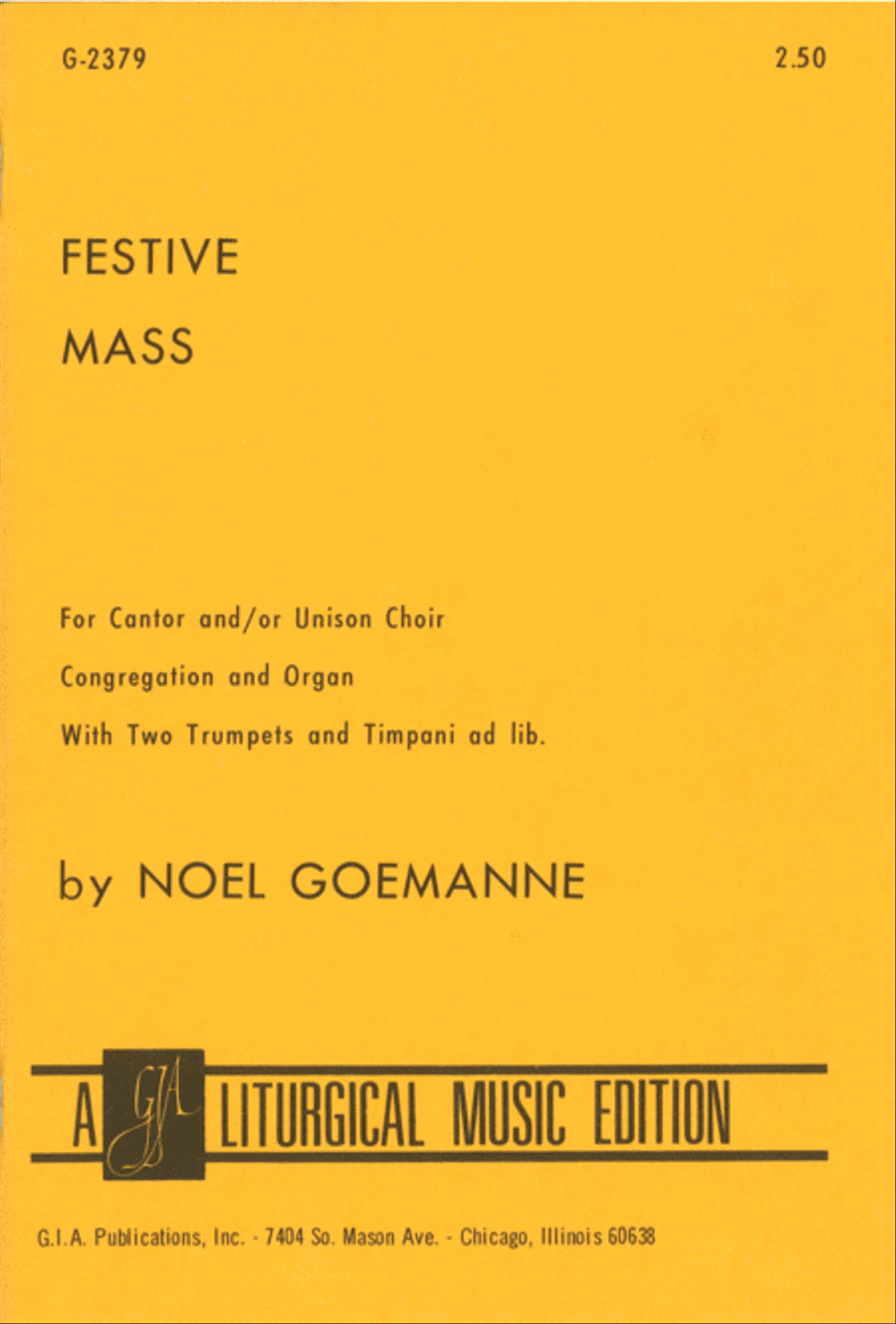 Festive Mass Festive Mass Unison Choir scores gallery preview page 1