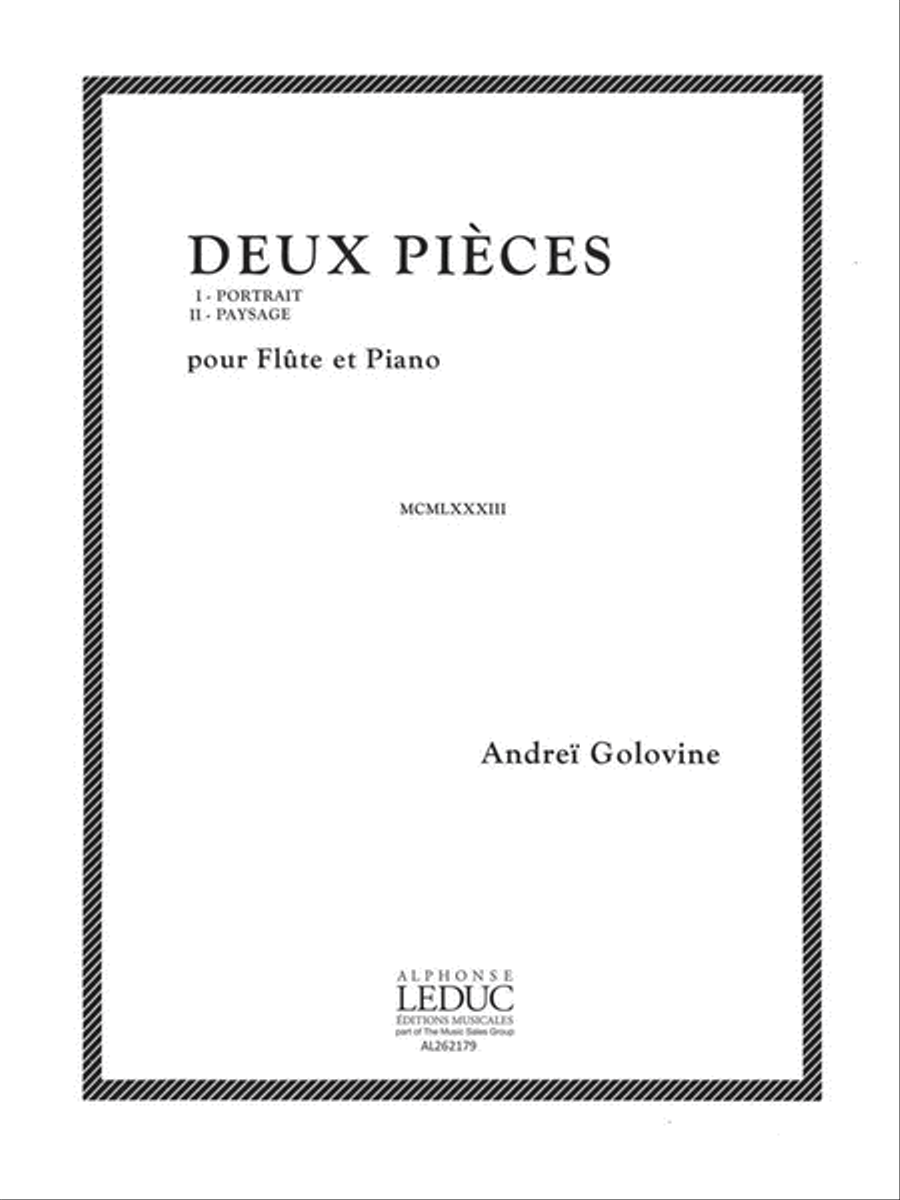 2 Pieces (flute & Piano) Flute Solo - Sheet Music