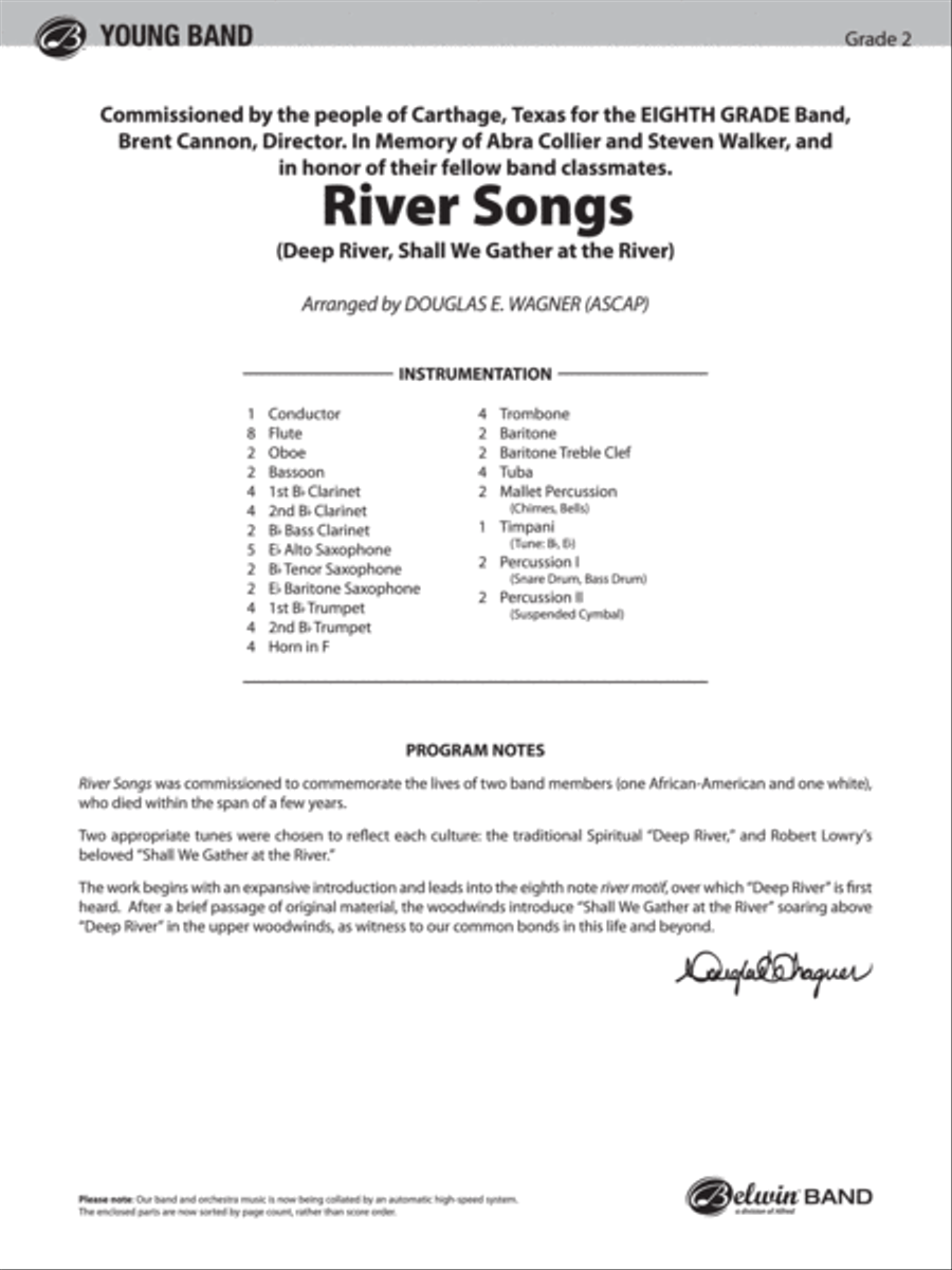 River Songs Concert Band scores gallery preview page 2