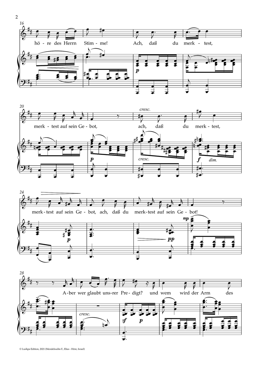 Höre, Israel Piano, Vocal scores gallery preview page 4