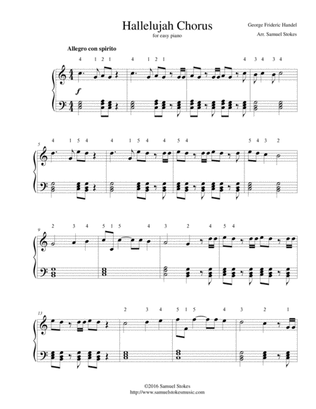 Hallelujah Chorus from Handel's Messiah - for easy piano