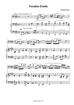 Fauré Vocalise-étude for baryton voice and piano