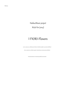 I Fiori (Flowers) -for Voice, Lute, Sop. Sax, Cello, Piano and Percussions