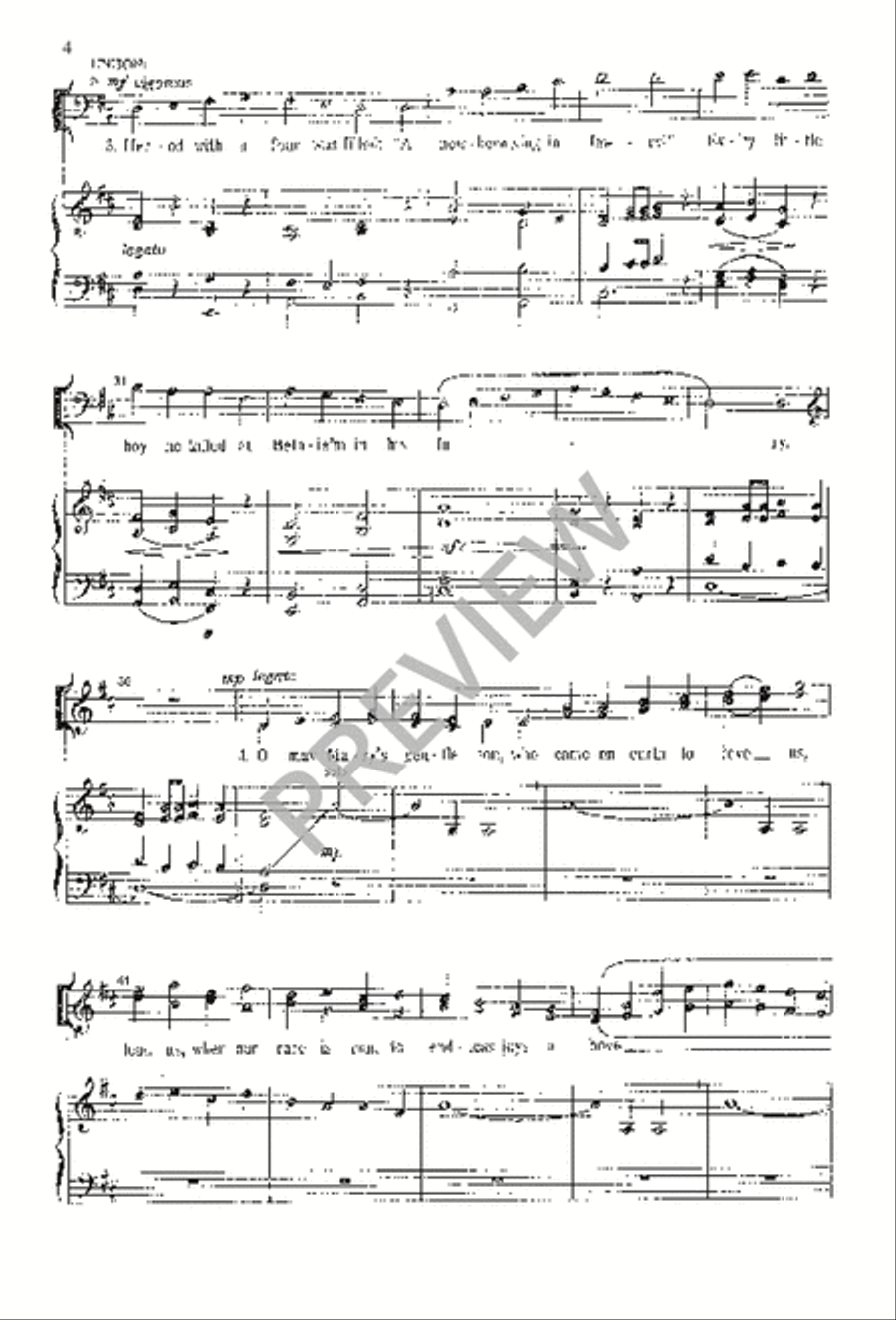 Unto Us Is Born a Child 4-Part scores gallery preview page 5