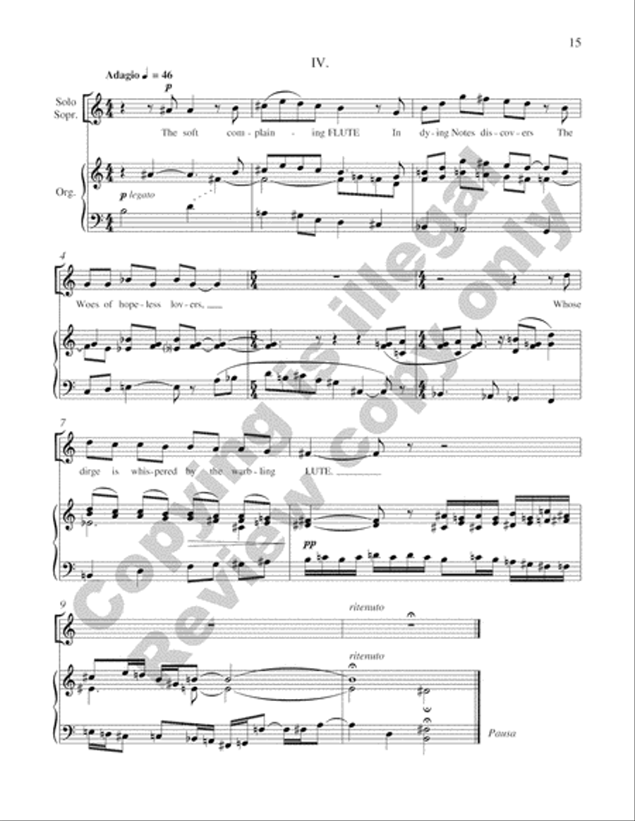 A Song for St. Cecilia's Day 4-Part scores gallery preview page 9