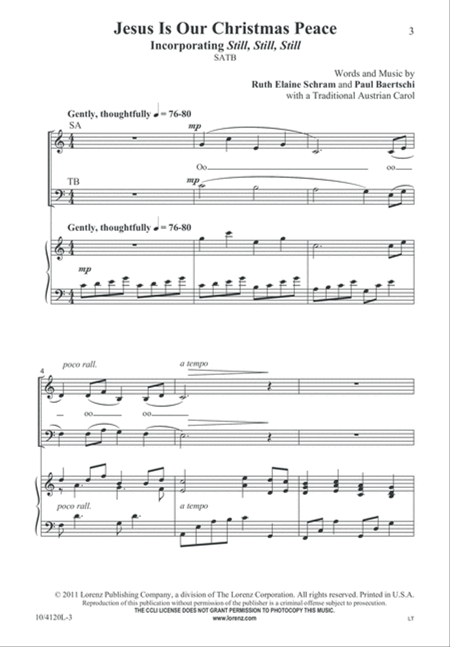 Jesus Is Our Christmas Peace 4-Part scores gallery preview page 3