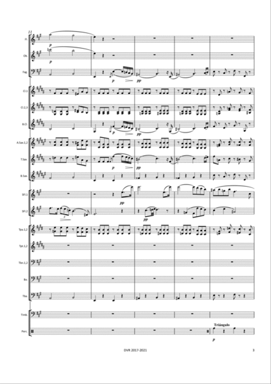 Doppler - Andante et Rondó - 2 flutes (or Flute and Clarinet) and Concert Band Concert Band scores gallery preview page 5