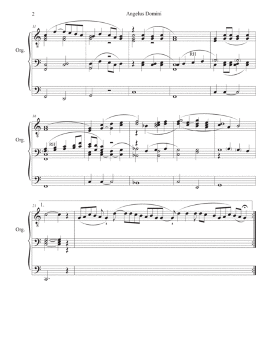 Angelus Domini (Ave Maria) Organ Solo Organ Solo scores gallery preview page 2
