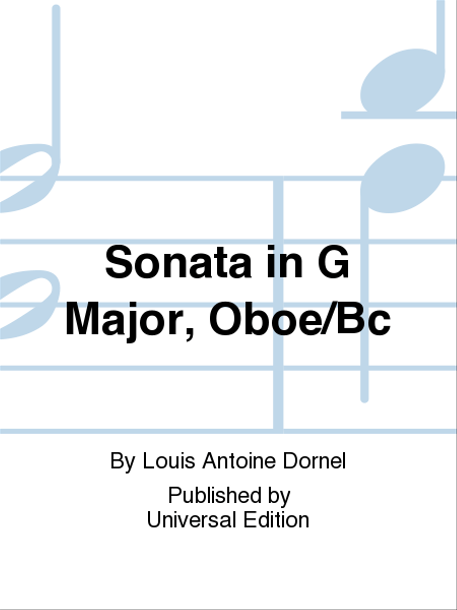 Sonata In G Major, Oboe/Bc Oboe scores gallery preview page 1