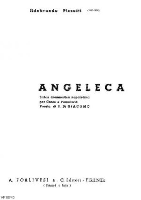 Angeleca : lirica drammatica napoletana per canto e pianoforte, 1916